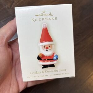 Cookies & Cocoa For‎ Santa Claus Christmas Hallmark Keepsake Ornament 2008 NEW